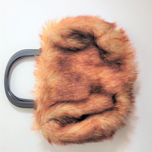 Golden Brown Fuzzy Handbag for Girls Women Teens - NWOT - Picture 6 of 7